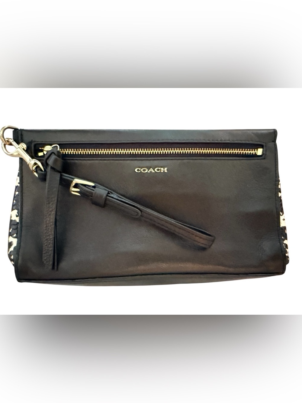 RARE Coach Madison Large Clutch in 2-Tone Python Embossed Leather (Style #50812)